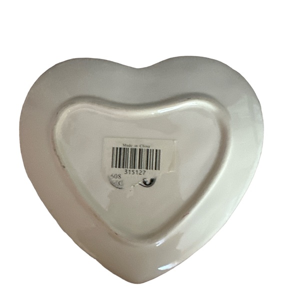 Heart Trinket Tray or Soap Dish- polkadot, red and white heart plate - Picture 5 of 7